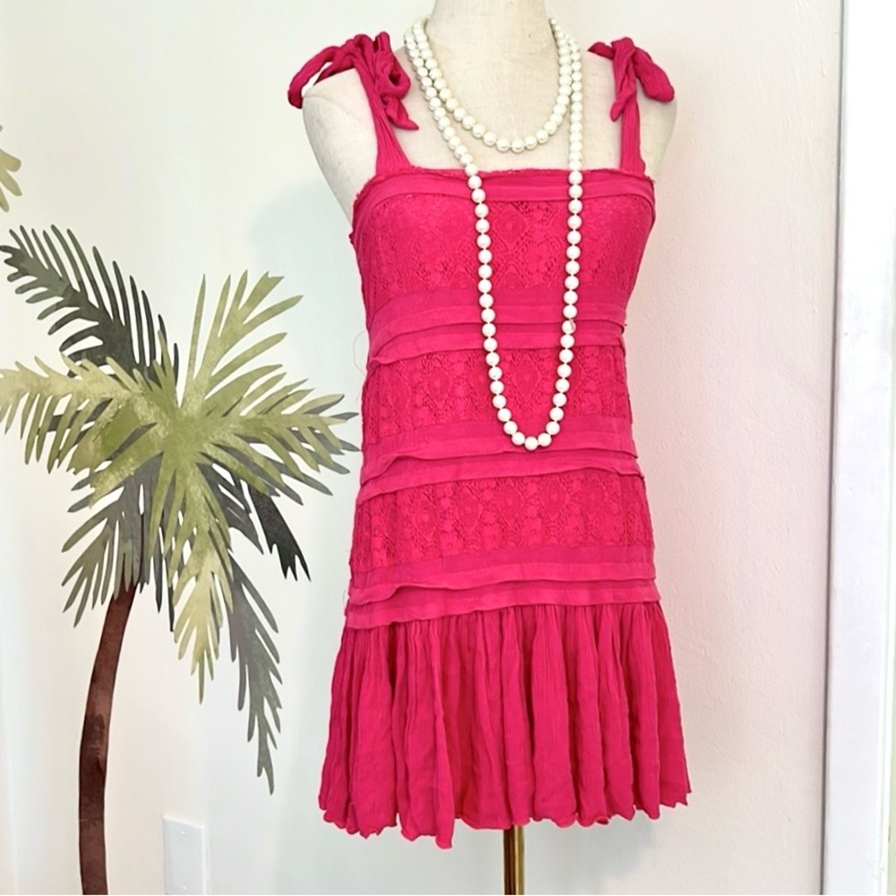 ⭐️Baeverly,Fun,Fantastic,Fuscia Dress, Super Soft,Adjustable Length,EUC,Size M - Picture 3 of 14
